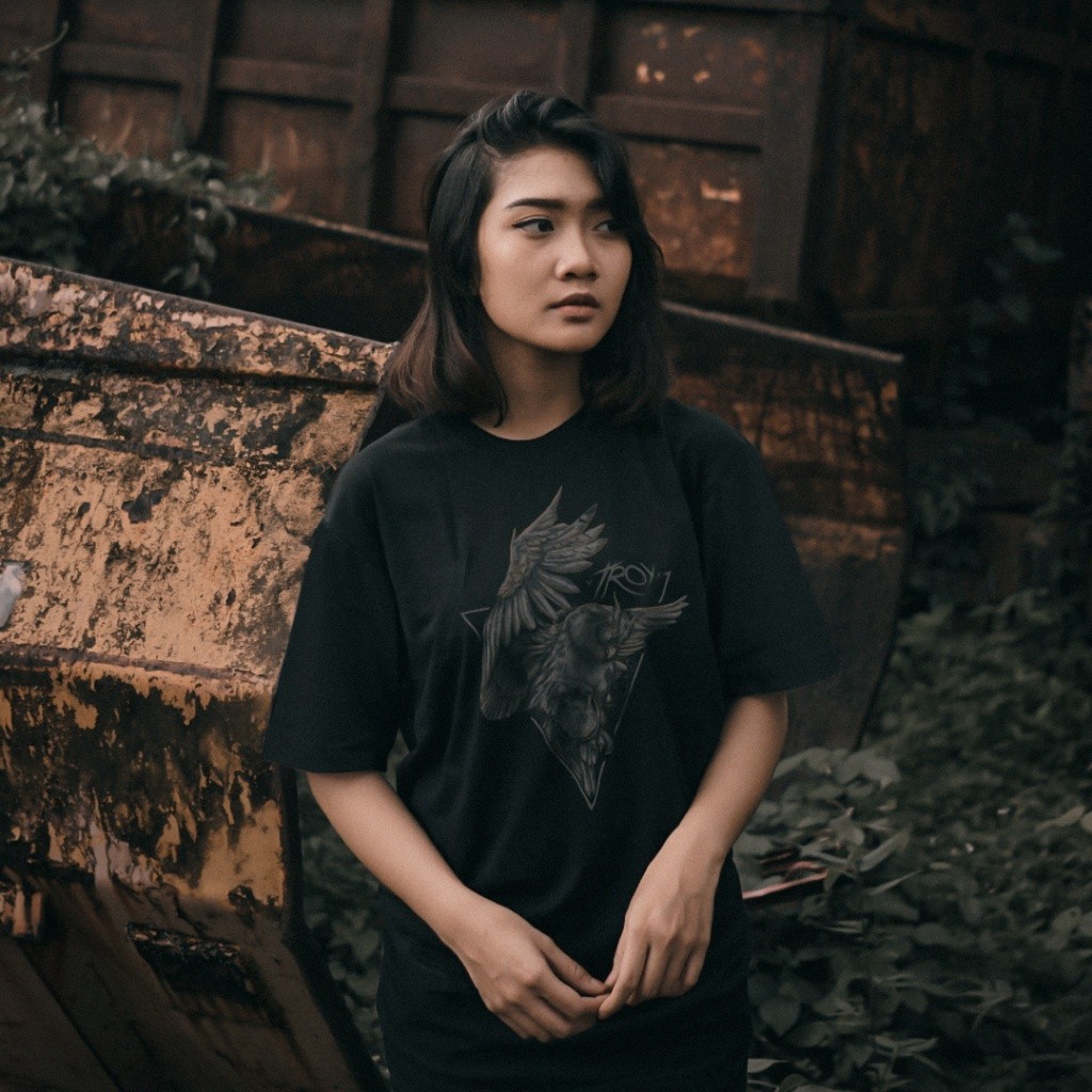 Troy Company Tshirt Black The Owls Time - Kaos Pria Lengan Pendek Hitam MT 2218