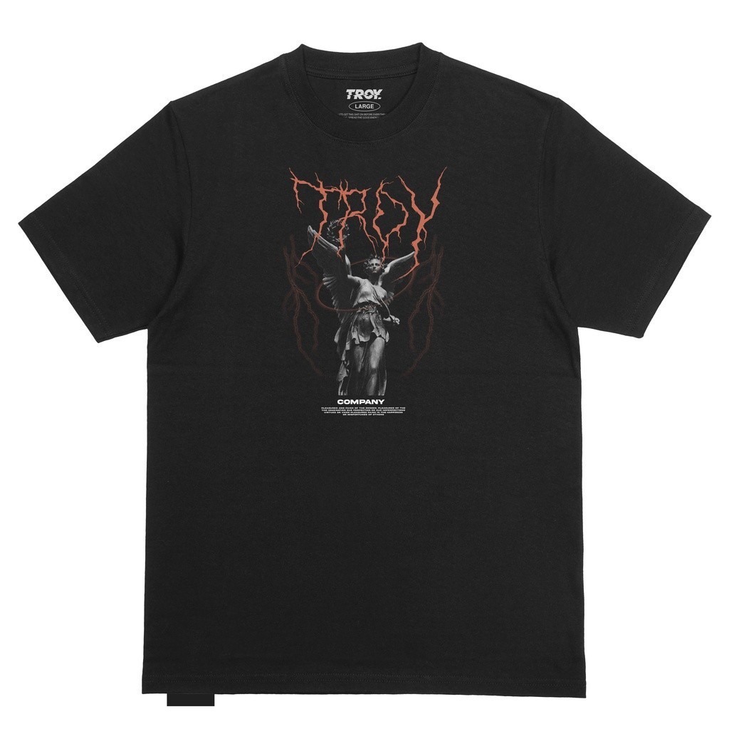 Troy Company Tshirt Black Archangel Michael - Kaos Pria Lengan Pendek Hitam MT 2099