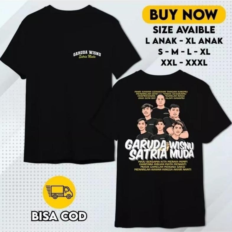 Kaos Gwsm Series All Team Fans Garuda Wisnu Satria Muda Terbaru Baju Anak Dewasa Pria Wanita