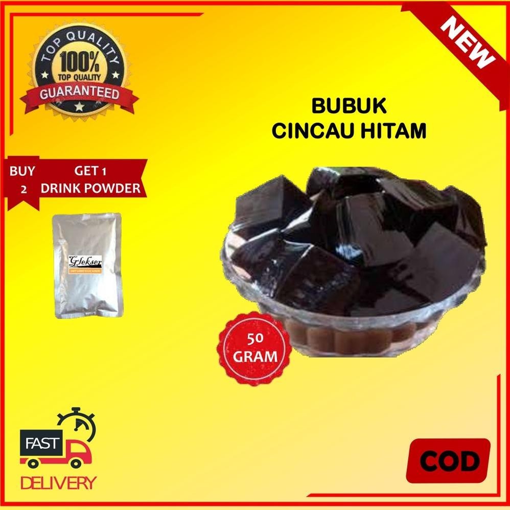 

PROMO Cincau Hitam Bubuk Grass Jelly Powder Premium Toping Minuman Kekinian 50 Gram Repack Termurah