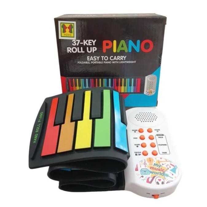 Karpet Piano Anak Roll Up Keyboard Gulung Electronic 37 Kunci