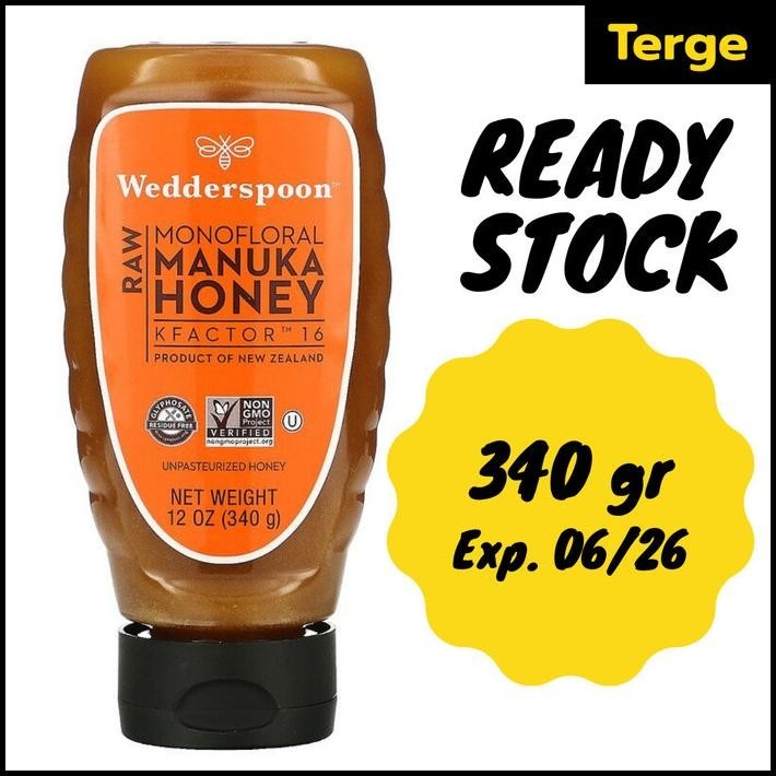 

Wedderspoon Raw Monofloral Multifloral Manuka Honey Kfactor 250 500 G