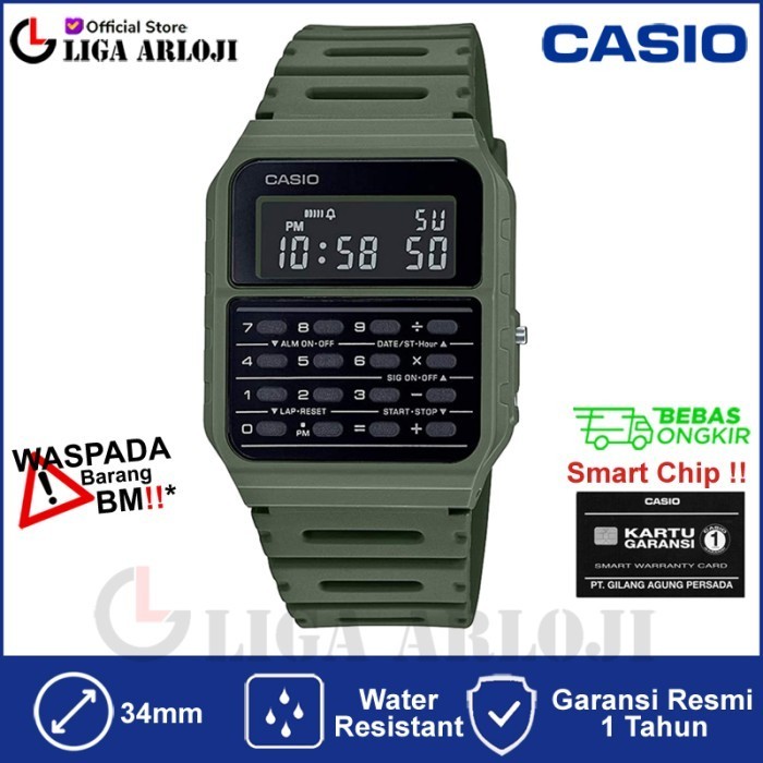 

CASIO CA-53WF-3BDF - JAM TANGAN CALCULATOR / KALKULATOR - HIJAU - CA53