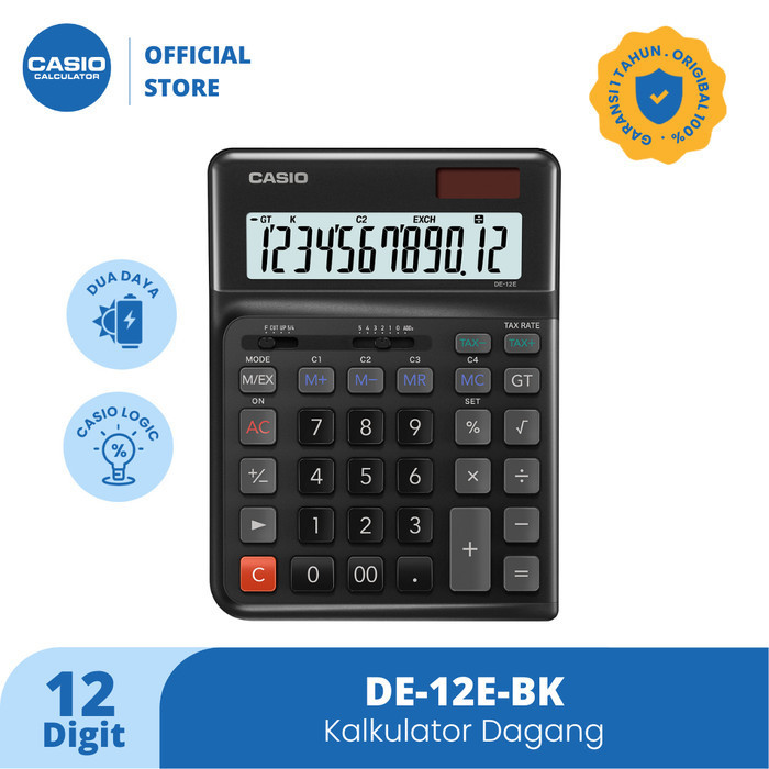 

CASIO CALCULATOR DE-12E-BK