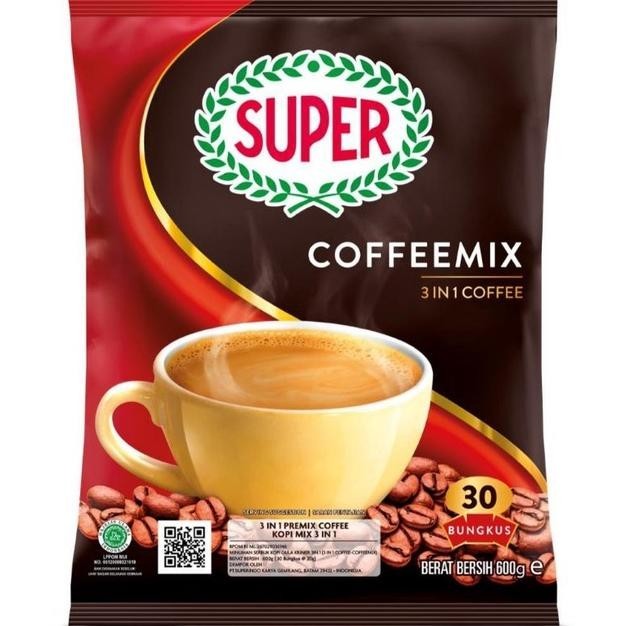 

dh-68 SUPER INSTANT COFFEEMIX 3 IN 1 30'S KEMASAN TERBARU / NEW PACKING Terlaris