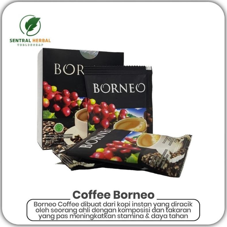 

gha-65 Kopi Borneo Original Minuman Serbuk Kopi Gula & Krimer Isi 5 Sachet Premium