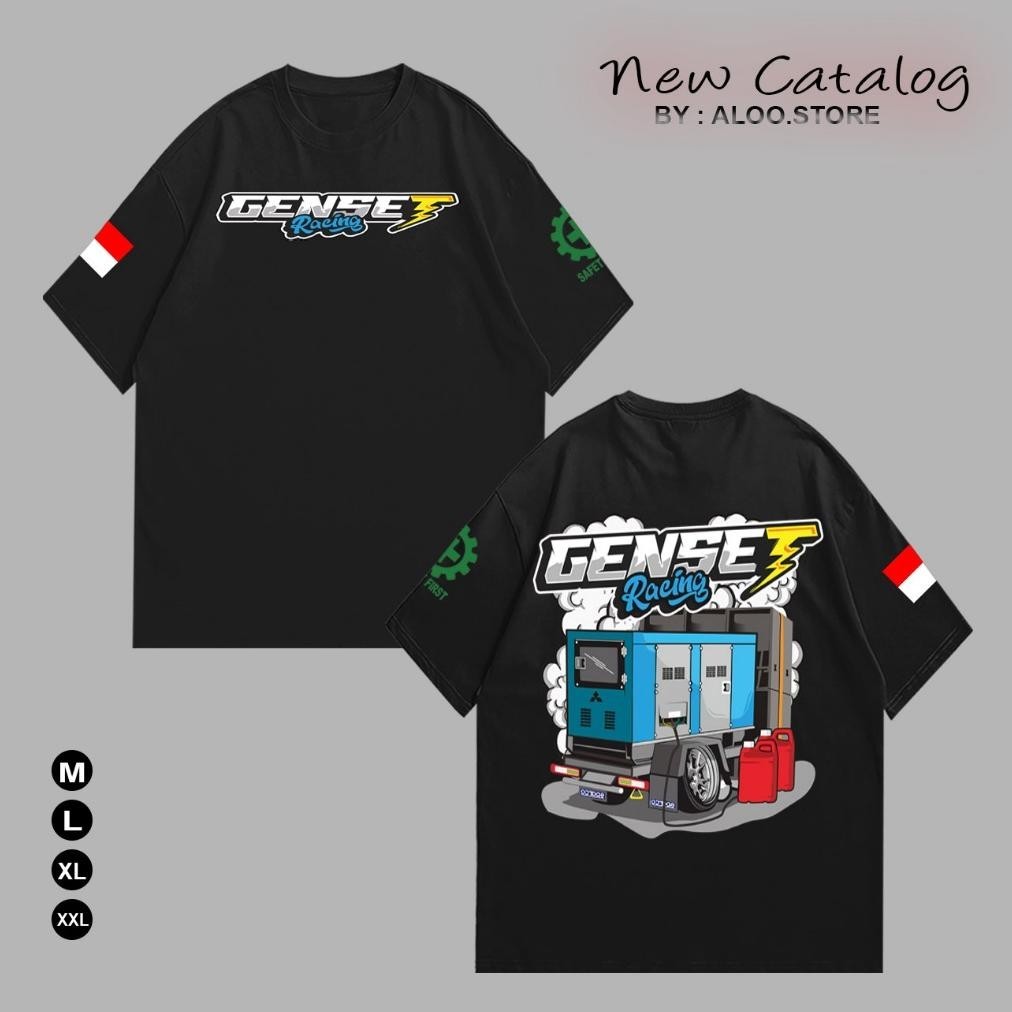 Kaos Genset Racing Sound Balap Kata Kata Keren Premium Pekerja Cotton Baju Anak Dewasa Pria Wanita