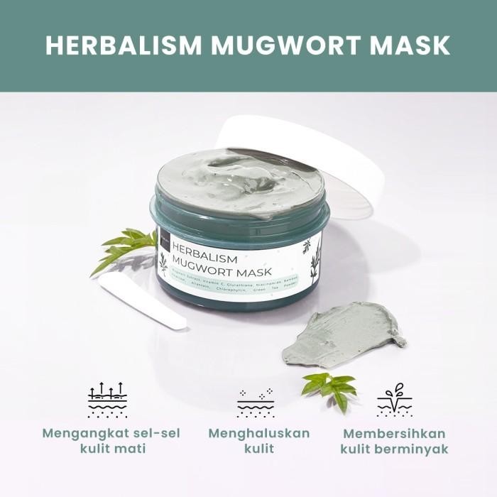 BISA COD - SCARLETT SCARLET WHITENING HERBALISM MUGWORT MASK MASKER WAJAH KOMEDO