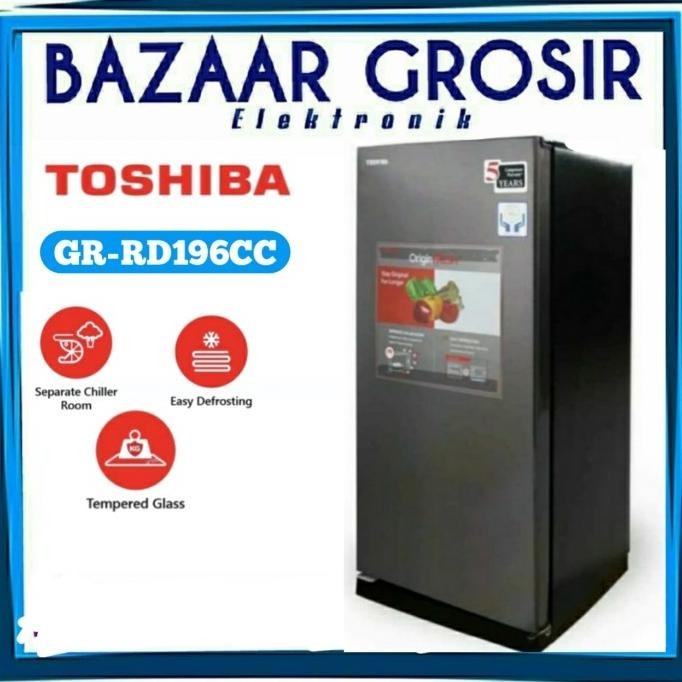 Baru Kulkas 1 Pintu Toshiba Gr-Rd196Cc