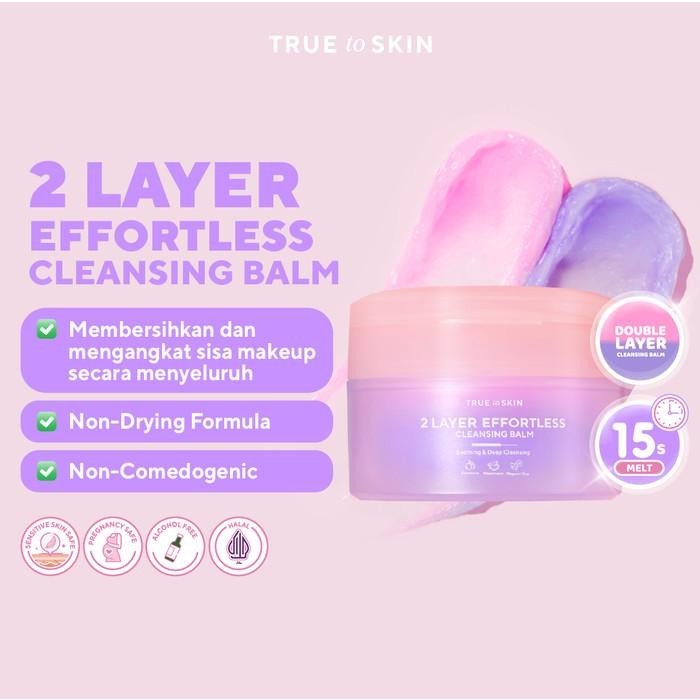 BISA COD - [TRUE TO SKIN X YUPI] 2 LAYER EFFORTLESS CLEANSING BALM