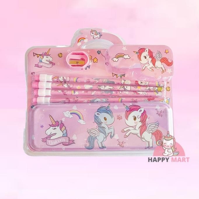 

Kotak pensil unicorn set Pensil