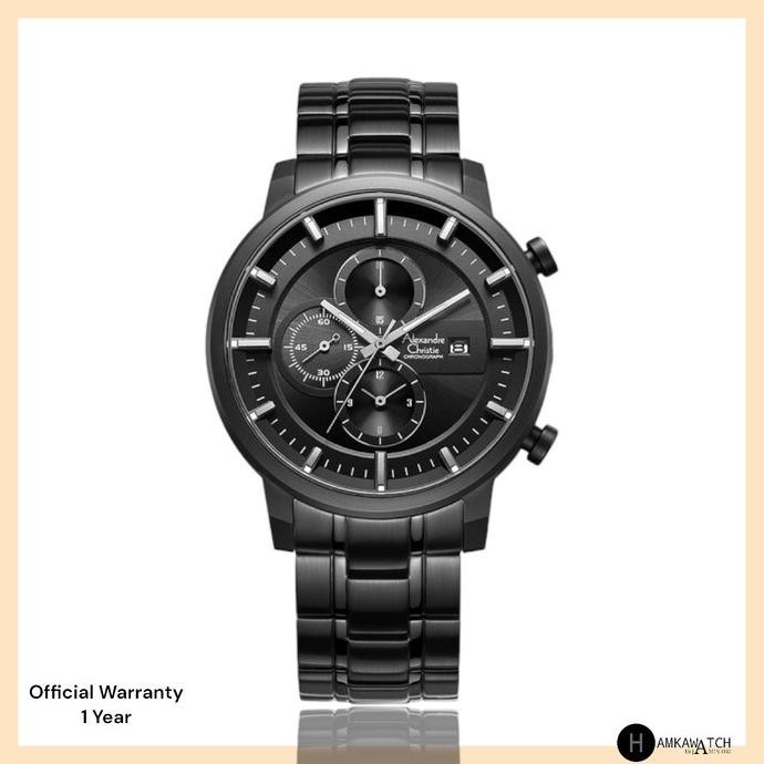 Jam Tangan Pria Alexander Cristie Ac6323 Original Full Black