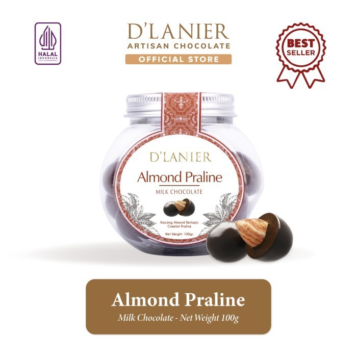 

Ready D'Lanier Chocolate Almond Praline with Milk Chocolate (100gr)