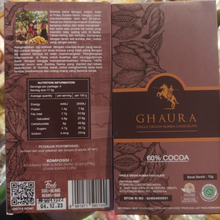 

Ready Ghaura Chocolate 60,% 70gram