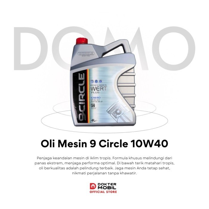 OLI MOBIL TERBAIK 9 CIRCLE 10W40 SYNTHETIC ENGINE OIL WERT PLUS