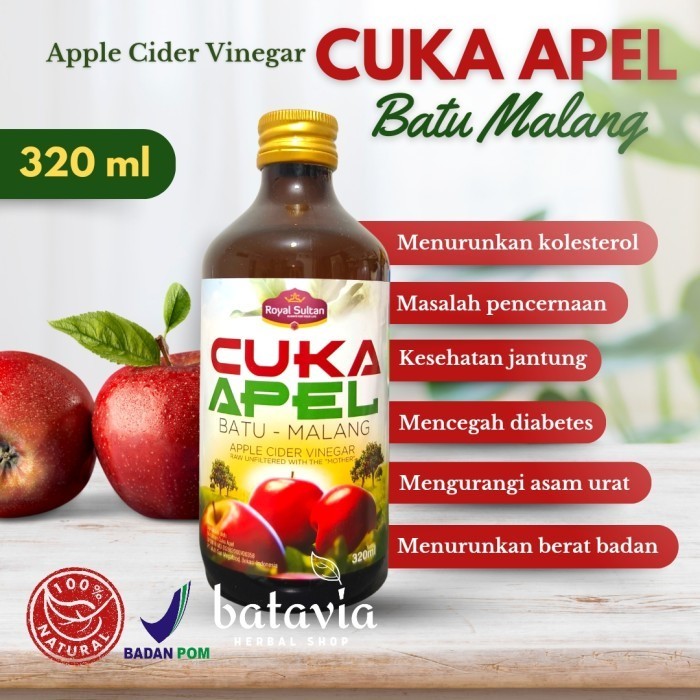 

Sale Cuka Apel Malang Bpom Apple Cider Vinegar 320Gr Royal Sultan