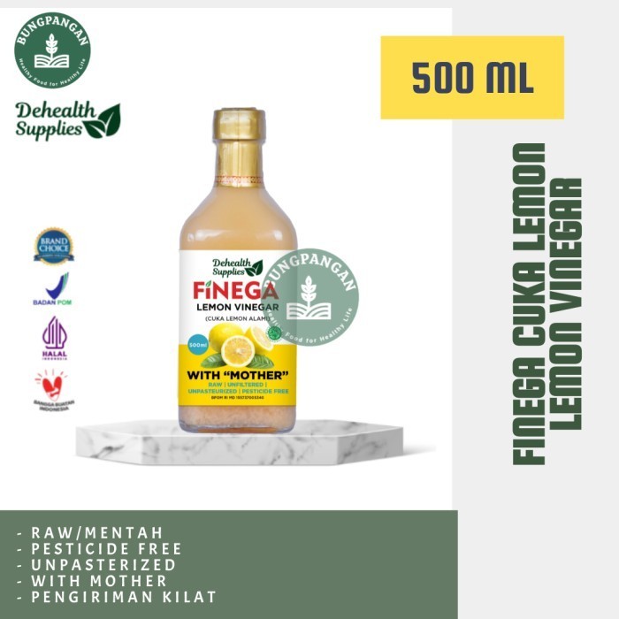 

Sale Finega Dehealth Lemon Vinegar / Cuka Lemon Alami - Botol Kaca
