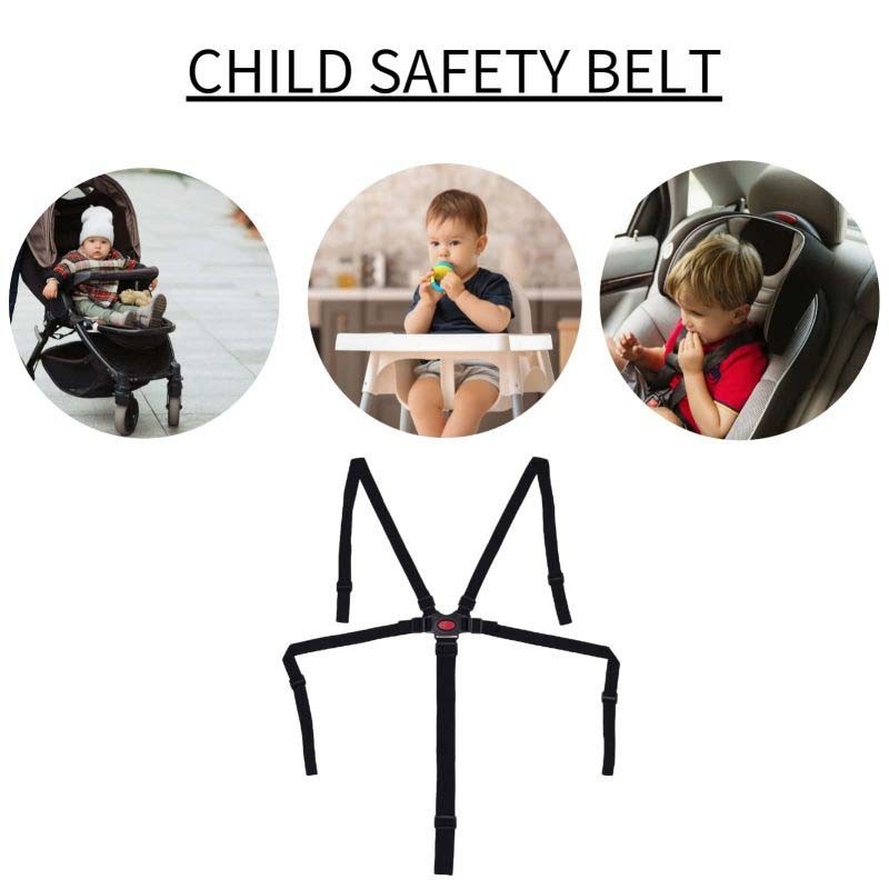 Sabuk Pengaman Stroller Bayi 5 Titik Adjustable Seat Belt Baby Chair Bayi Seat Belt Baby Chair