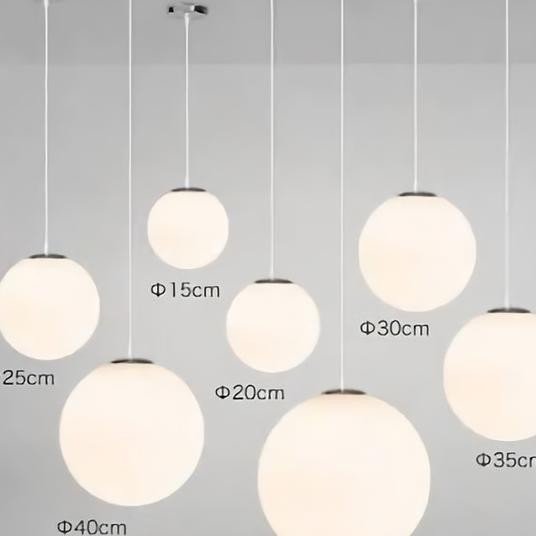 Lampu Gantung Bola Nimalis / Putih Susu Ruang Makan 90810