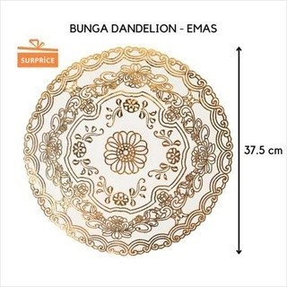 BARU TAPLAK MEJA OVAL EMAS / TATAKAN PIRING MEJA MAKAN / ALAS PIRING TAHAN