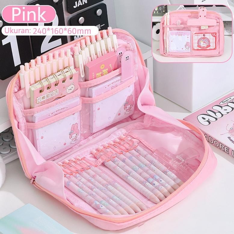 

Diskon Tempat Pensil Berkapasitas Besar / Kotak Alat Tulis Anak Yang Indah / Tas Penyimpanan Kosmetik Anak Perempuan Promo