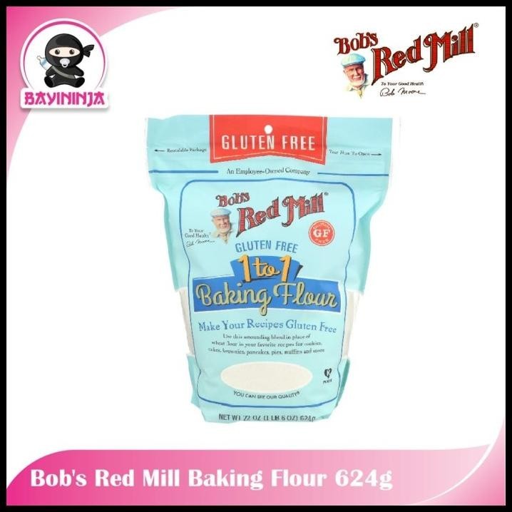 

Bobs Red Mill Gluten Free 1 To 1 Baking Flour 624 G