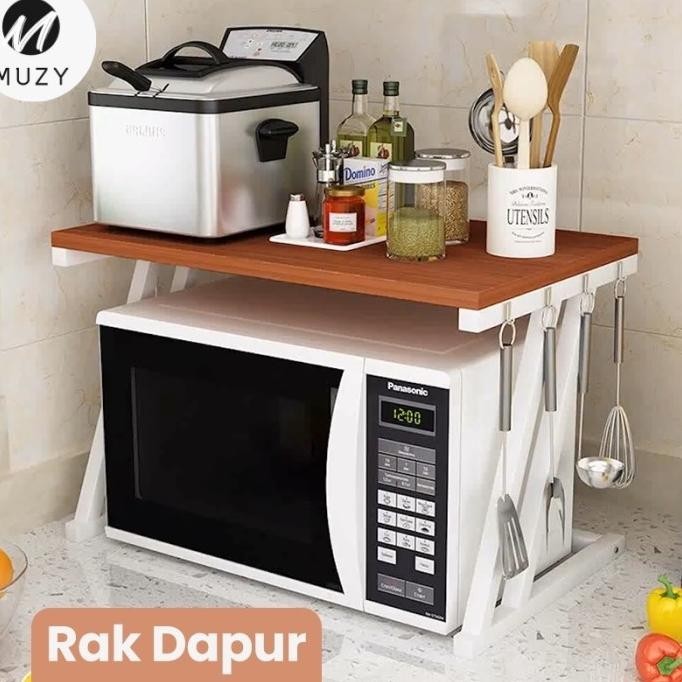 Muzy Rak Microwave Rak Tempat penyimpanan Rak Oven HRM402