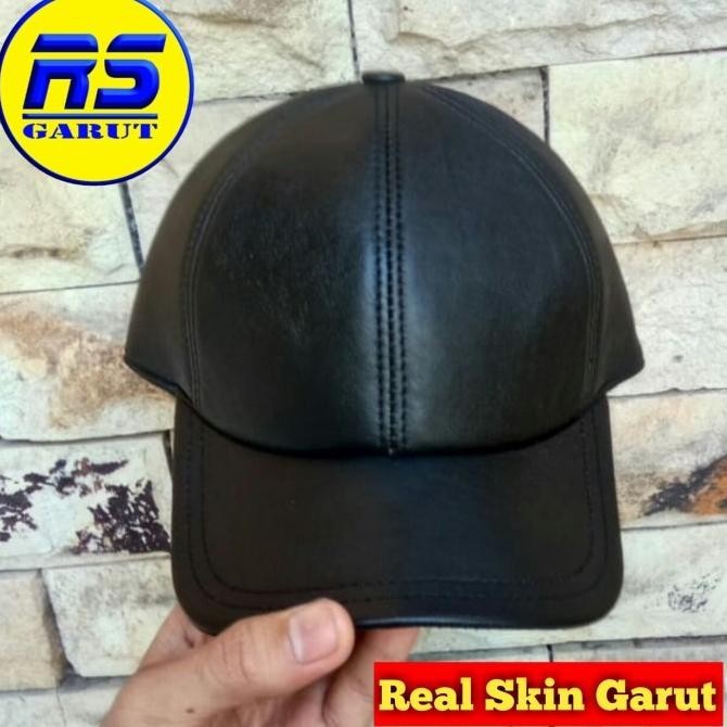 Topi Kulit Asli Pria Classic Trandy Red, Blue Nevy (Rs-501)