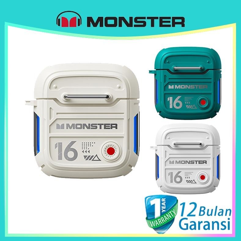 (NEW) Monster XKT16 Bluetooth Headset Earbuds Headphone TWS Stereo Bass headset Sport gaming headpho