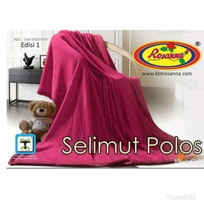 Selimut Rosanna - Selimut Polos - Selimut Tidur - Selimut Bulu