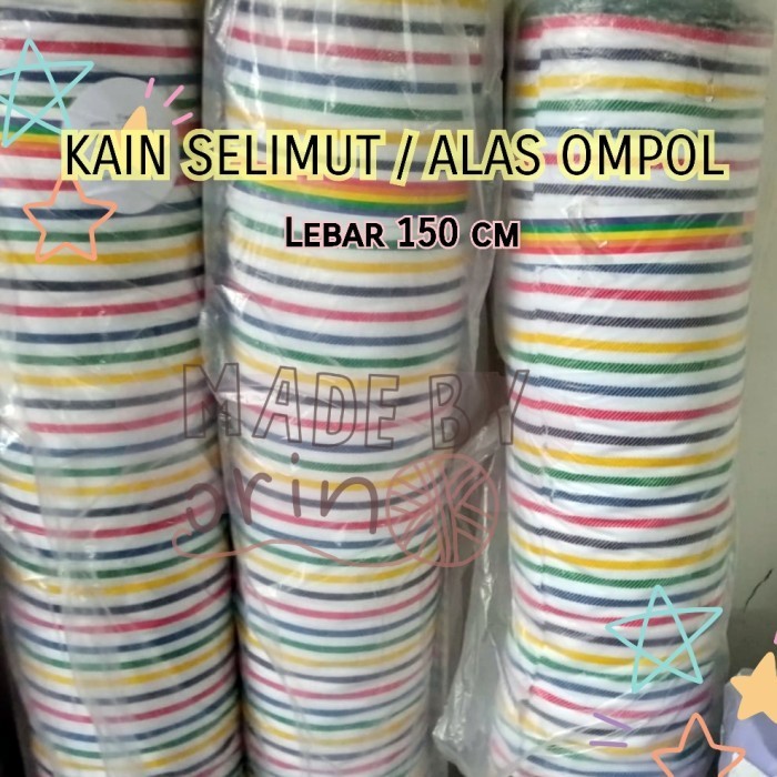 Kain Perlak Ompol Meteran Selimut Salur Penyerap Clodi Lurik