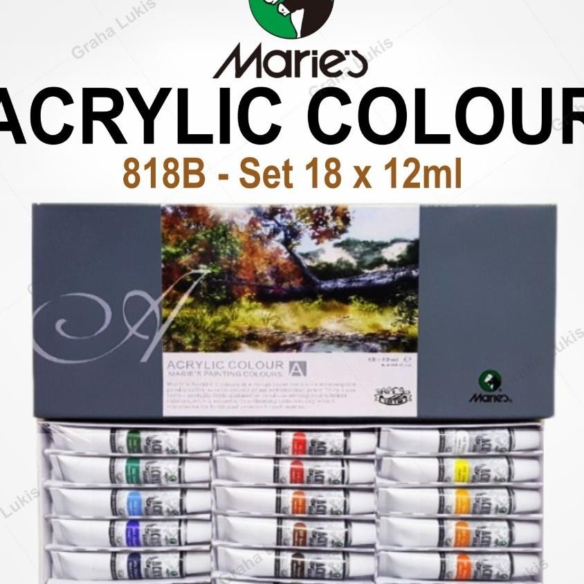 

Cat Akrilik Maries Acrylic Colour Set 18