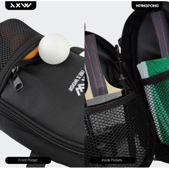 Tas Pingpong Tenis Meja 2 Bet Bat Raket The X Woof Mpingpong