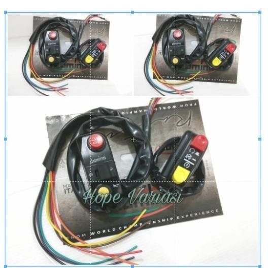 KLP - Paket Saklar Domino Set Kiri Kanan Domino On Off Plus Stater Plus Sen Kiri Kanan Universal Sak