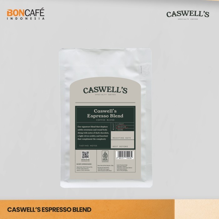 

Caswells Espresso Blend 250 Gram / House Blend Coffee / Kopi / Arabica
