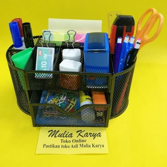 

Desk Set Jaring 8 Sekat Plus 1 Laci / Memo Holder / Desk Organizer