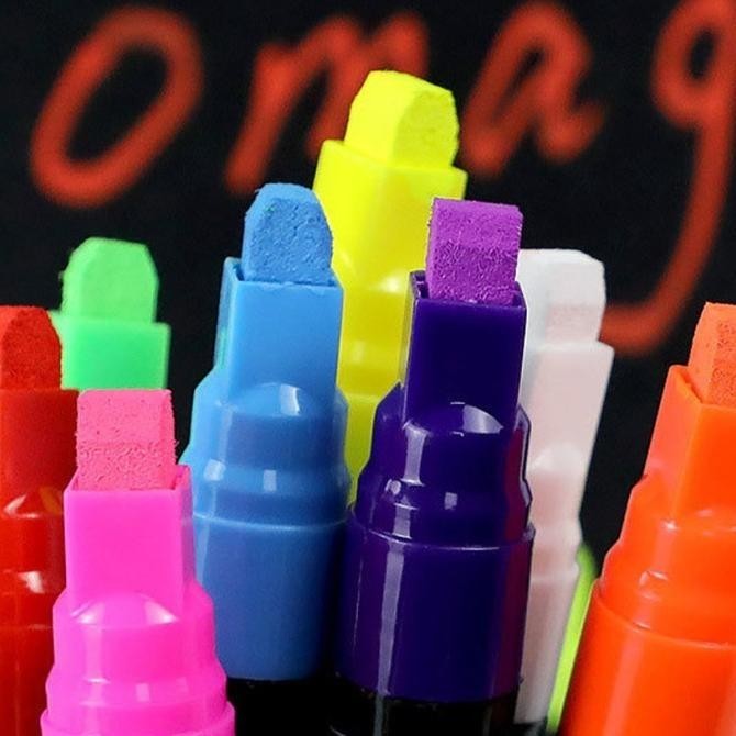 

Premium Spidol Papan Tulis Bisa Dihapus Paint Marker Anak Neon Fluorescent Blackboard Spidol Chalk Marker Warna Warni High Quality