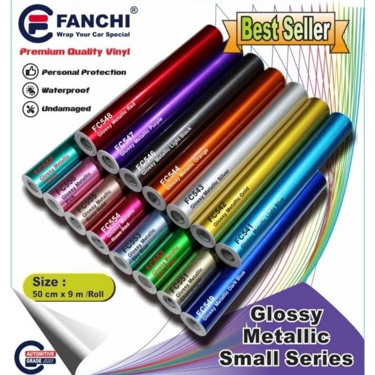 

BACK TO SCHOOL [ROLL] STICKER FANCHI GLOSSY METALLIC CANDY SERIES METALIK GLOSS PREMIUM WRAP ROLL
