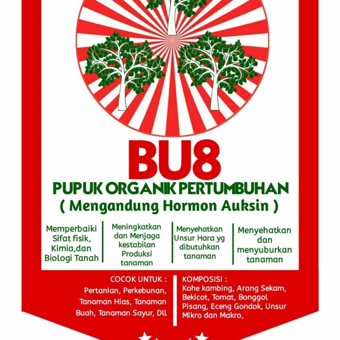 TERMURAH Agen distributor termurah pupuk organik pertumbuhan BU8 merah 1karung