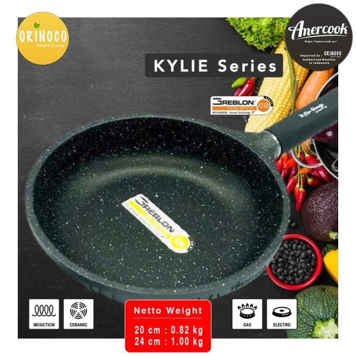 Amercook Fry Pan Wajan Masak Anti Lengket Black Series