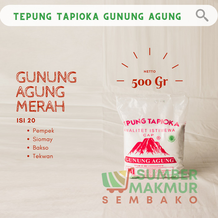 

Tepung Tapioka Cap Gunung Agung Dus