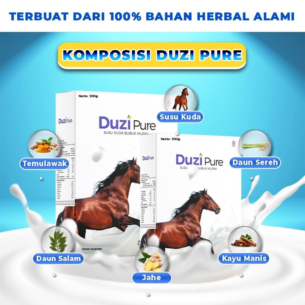 

Duzi Pure Susu Kuda Murni 100% Original Termurah