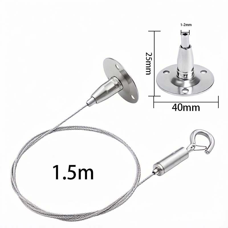 1 Set Kabel Sling Baja Tali Sling Baja 1.5m Kat Seling Stainless Kat Sling Baja Universal Baja