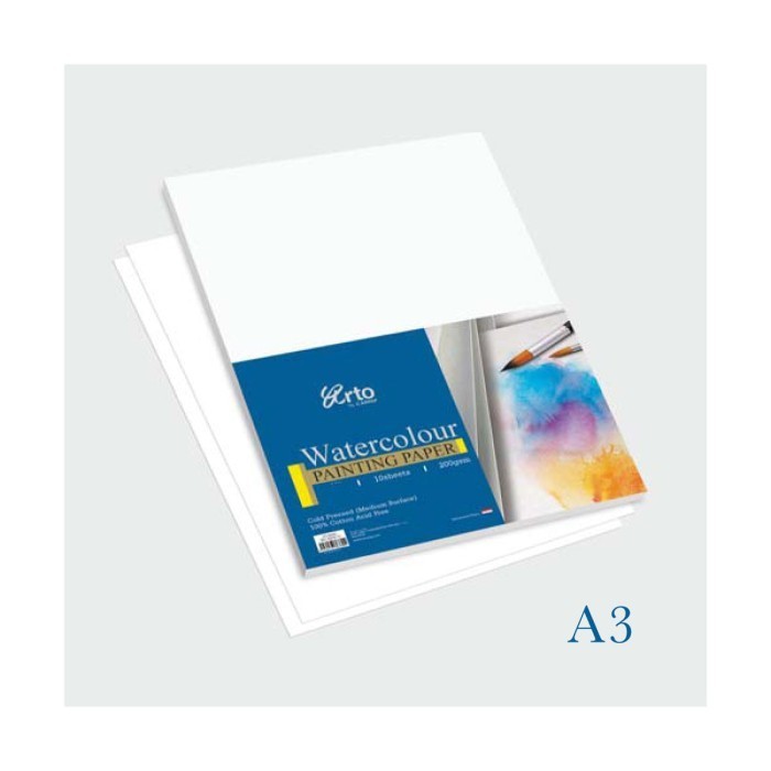 

ARTO Watercolour Paper Pack A3 200 gsm, 10s, 100% Cotton