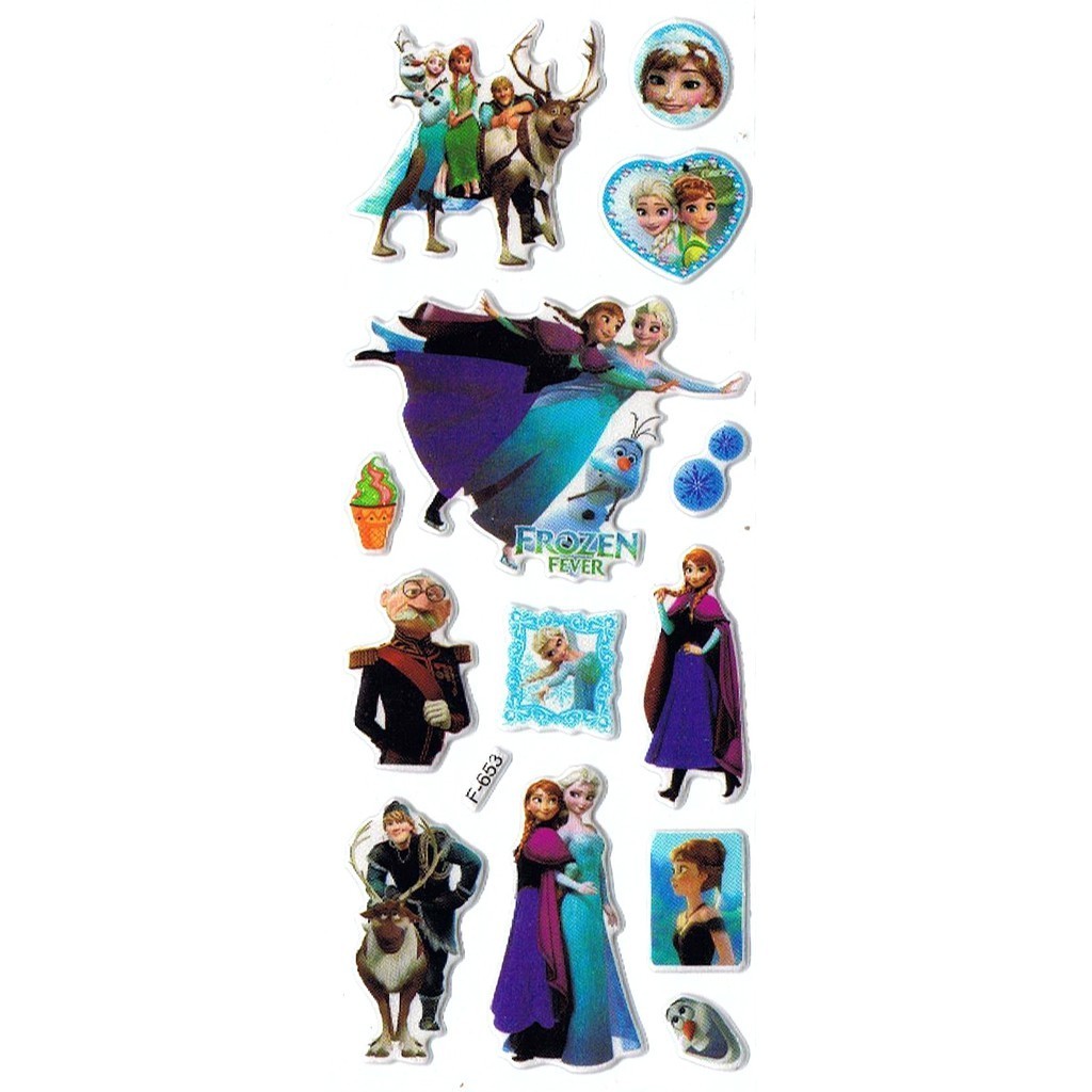 

SK456 Stiker Sticker Timbul Set Strip Aneka Gambar Kartun Frozen