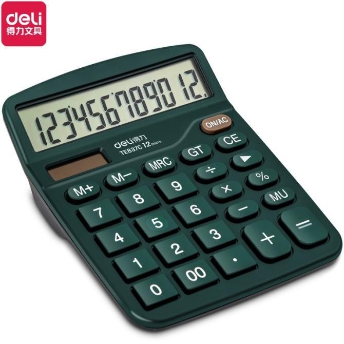 

Deli Desktop Calculator / Kalkulator Meja Dual Power TE837C