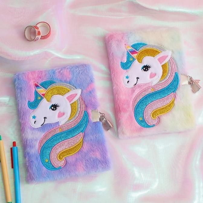 

Buku bulu notebook unicorn lucu buku diary anak perempuan
