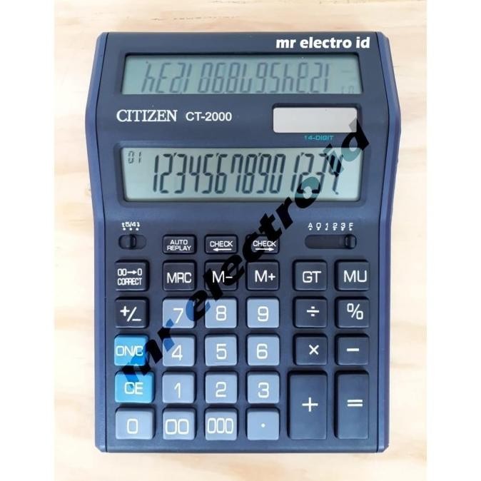 

KALKULATOR CITIZEN CT 2000 - 14 DIGIT - KALKULATOR 2 LAYAR