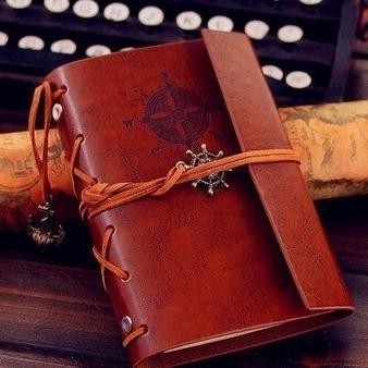 

Notebook A5 Leather Cover Binder Notebook Retro Style Buku Agenda