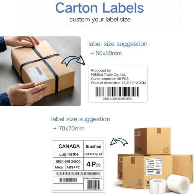 

NIIMBOT B21/B3S/B1 White Label Printing Paper Thermal Label Paper